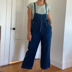 Anthropologie Denim Overall - Jean Jumpsuit with Wide-Leg Silhouette